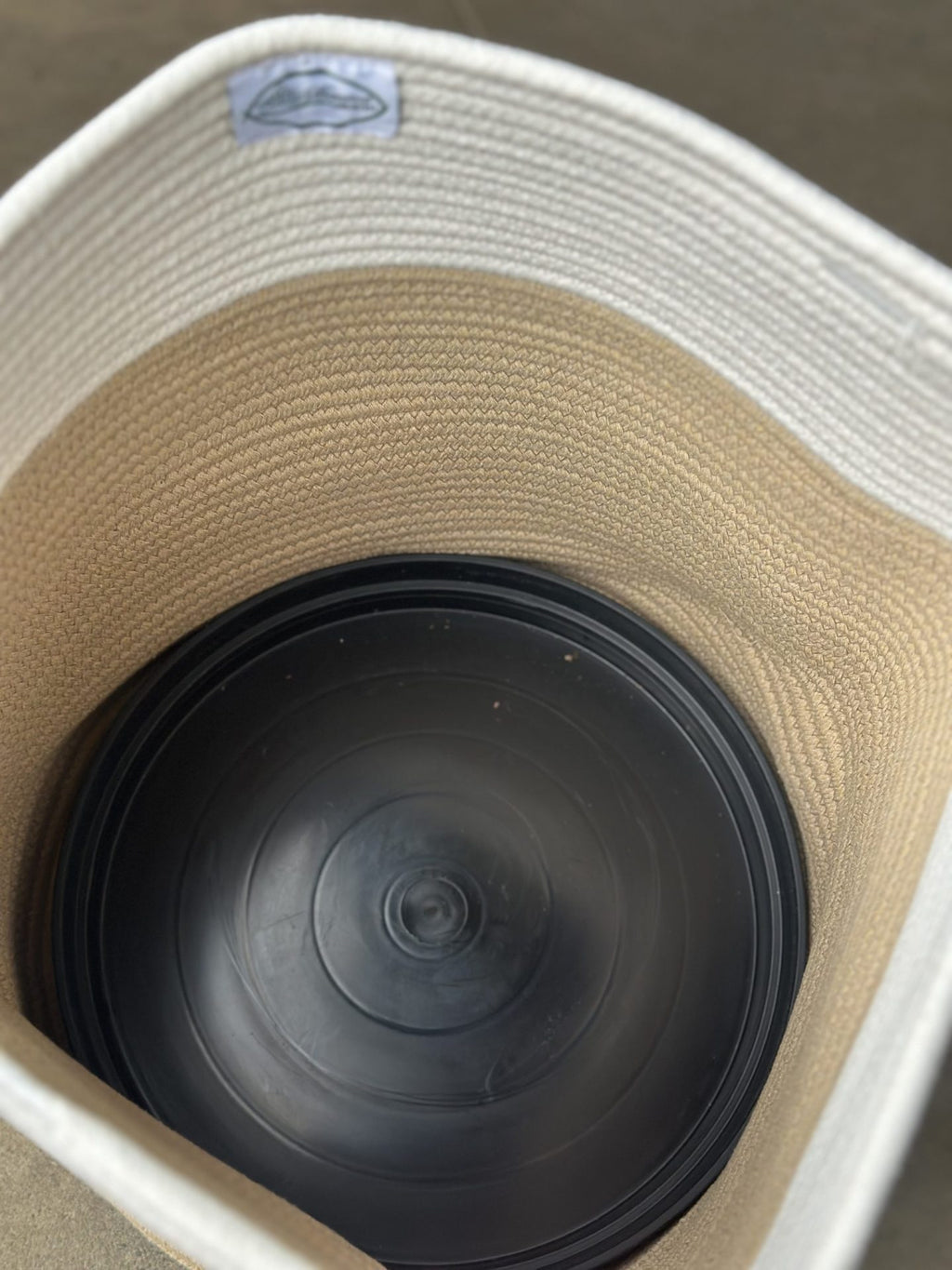 Large Natural Cotton Rope Basket - HH