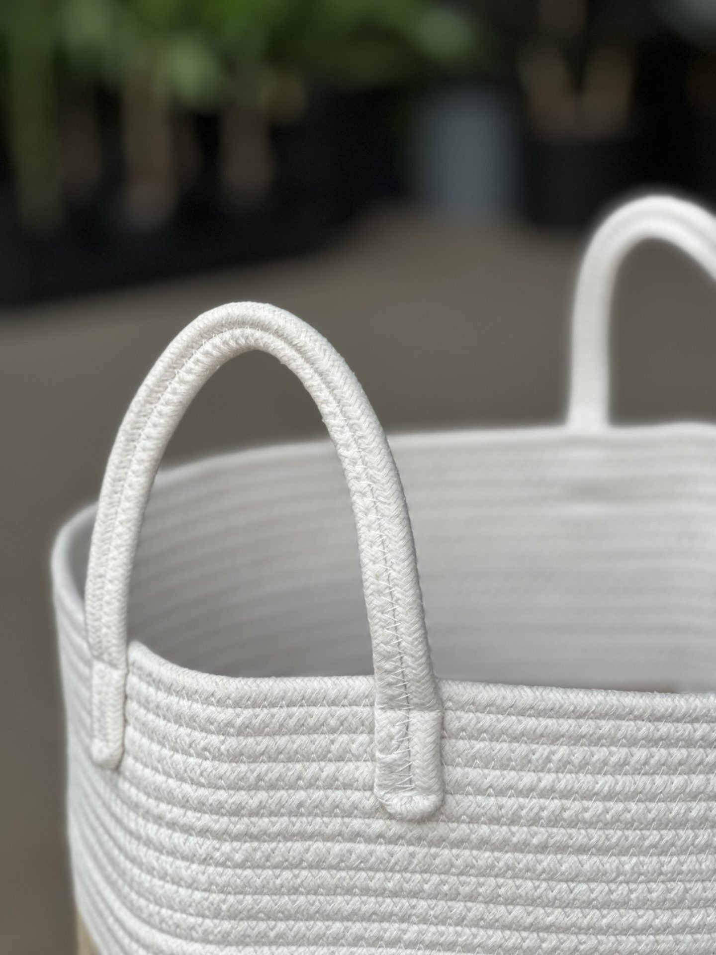 Large Natural Cotton Rope Basket - EH