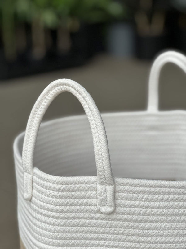 Large Natural Cotton Rope Basket - EH