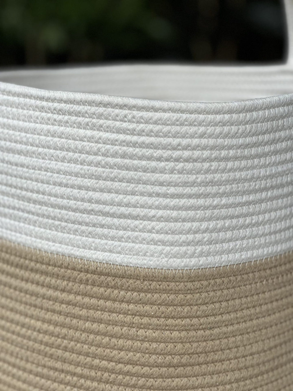 Large Natural Cotton Rope Basket - HH