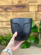 Small Face Pot - Black