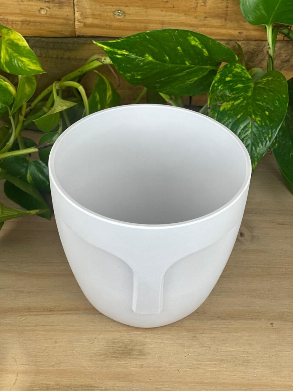 Small Face Pot - White